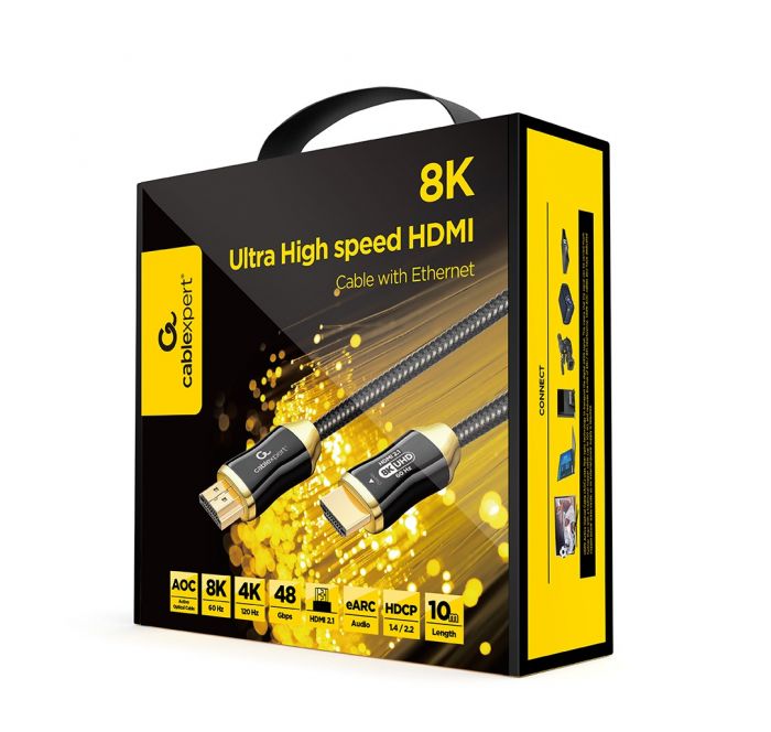 Кабель Cablexpert HDMI - HDMI V 2.1 (M/M), 10 м, Black (CCBP-HDMI8K-AOC-10M)