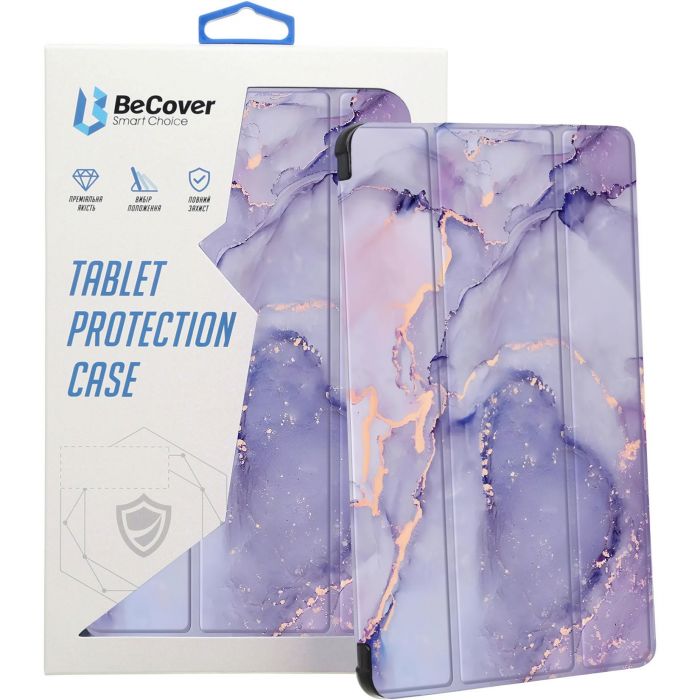 Чохол-книжка BeCover Soft Edge TPU для Xiaomi Redmi Pad SE 8.7 Purple Marble (712577)