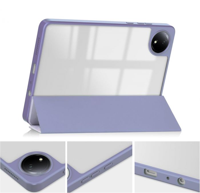 Чохол-книжка BeCover Soft Edge TPU для Xiaomi Redmi Pad SE 8.7 Purple Marble (712577)
