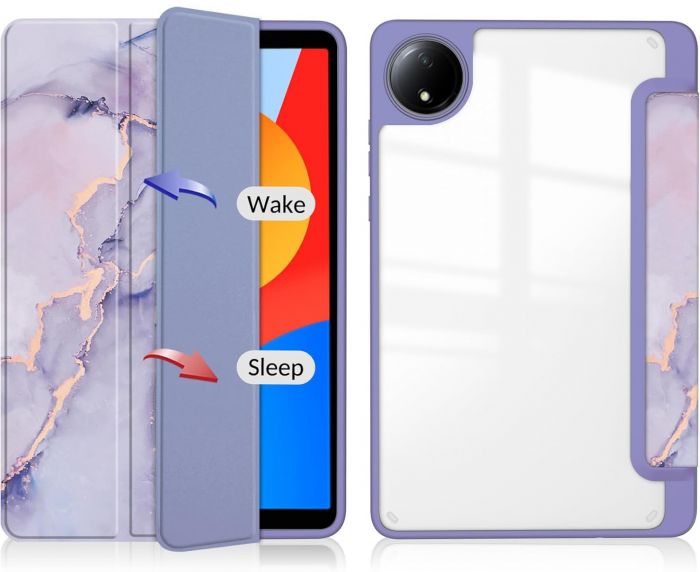 Чохол-книжка BeCover Soft Edge TPU для Xiaomi Redmi Pad SE 8.7 Purple Marble (712577)