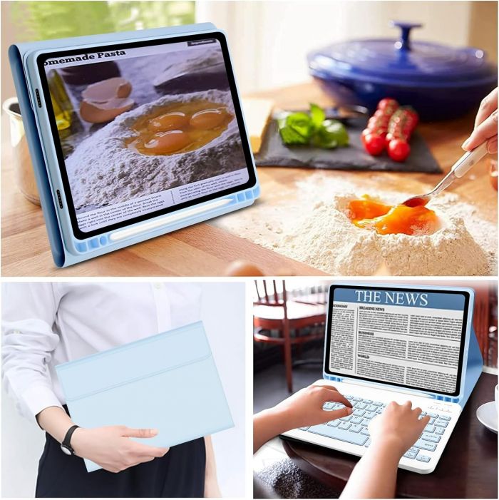 Чохол з бездротовою клавіатурою BeCover для Samsung Galaxy Tab A9 SM-X115 Light Blue (712358)