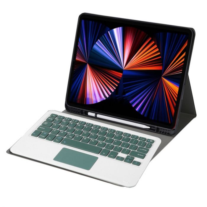 Чохол з бездротовою клавіатурою (TouchPad) BeCover для Apple iPad Pro 12.9 (2020/2021/2022) Dark Green (712383)