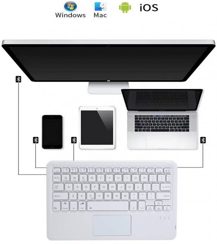 Чохол з бездротовою клавіатурою (TouchPad) BeCover для Apple iPad Air 11 (2024/2025) Black (712595)