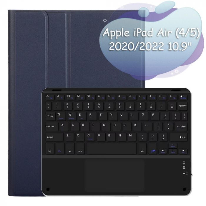 Чохол з бездротовою клавіатурою (TouchPad) BeCover для Apple iPad Air 10.9 (2020/2022) Deep Blue (712370)