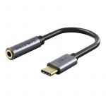 Кабель Cabletime USB Type-C - Audio 3.5 мм (M/F), 0.15 м, Black (CPA6G)