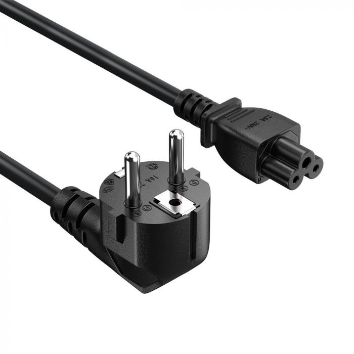 Кабель живлення ColorWay CEE7/7-C5, 1 м, Black (CW-CBP084-BK)