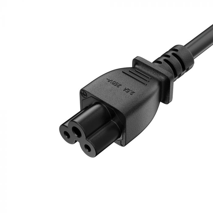 Кабель живлення ColorWay CEE7/7-C5, 1 м, Black (CW-CBP084-BK)