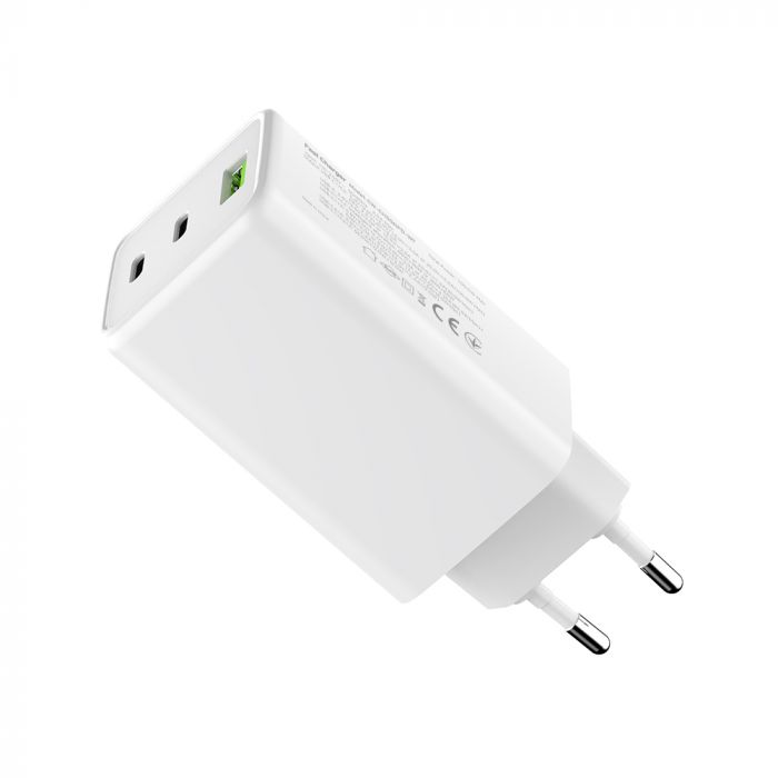 Мережевий зарядний пристрій ColorWay GaN Mini 100W PD Port PPS USB (USB-2C1A) White (CW-CHS061PD-WT)