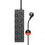 Фільтр живлення СolorWay (CW-PSEA55SBK) 5 розеток, 5м, Black
