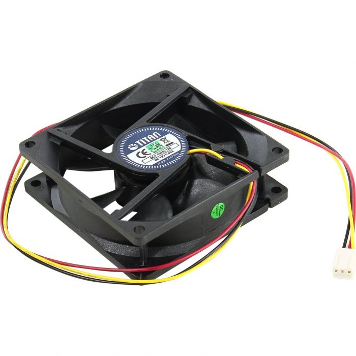 Вентилятор Titan DCF-8025L12S, 80x80х25 мм, 3-pin, чорний
