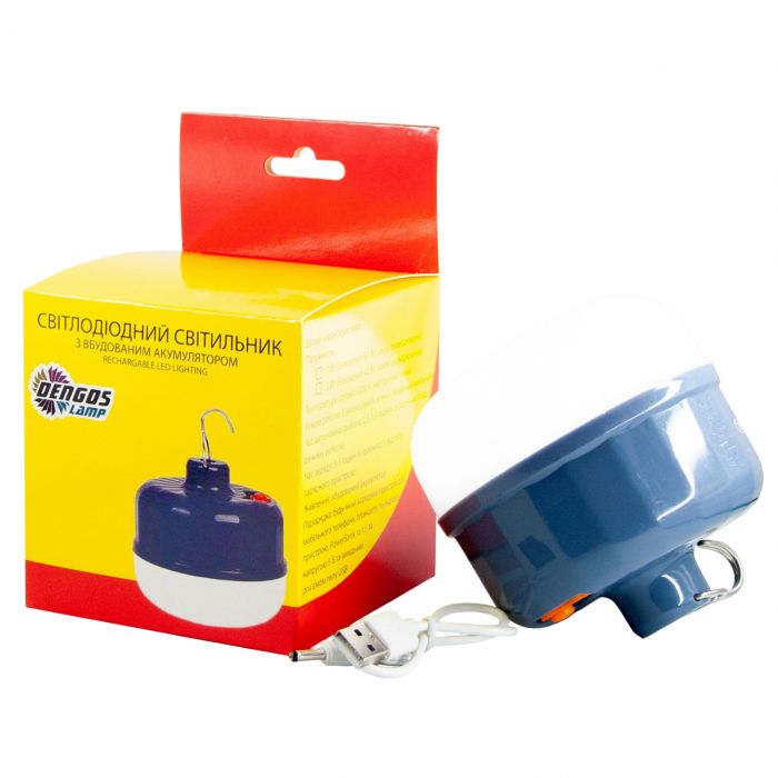 Комплект LED-ламп: світильник з вбудованим акумулятором 5V, 60W та USB LED лампа 5V, 5W з кабелем 1м (DG-2LED-03)