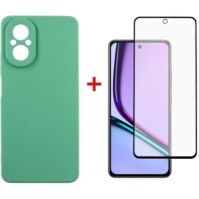 Чохол-накладка Dengos для Realme C67 Mint (DG-KM-100) + захисне скло