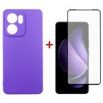 Чохол-накладка Dengos для Oppo Reno 13F Violet Full Glue (DG-KM-151) + захисне скло