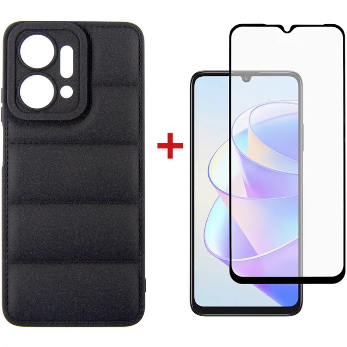 Чохол-накладка Dengos для Huawei Honor x7a Black (DG-KM-55) + захисне скло