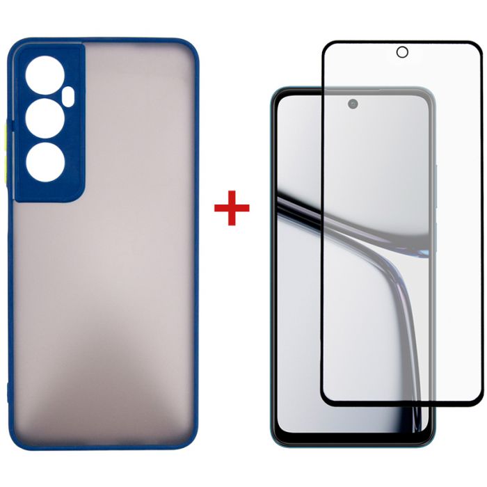 Чохол-накладка Dengos для Realme C65 Blue (DG-KM-94) + захисне скло