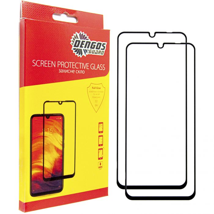 Захисне скло Dengos для Samsung Galaxy A06 SM-A065 Black Full Glue (DG-TG2P-55) 2шт