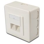 Настінна розетка DIGITUS cat. 5e, 2xRJ45, 8P8C (DN-9002-N)