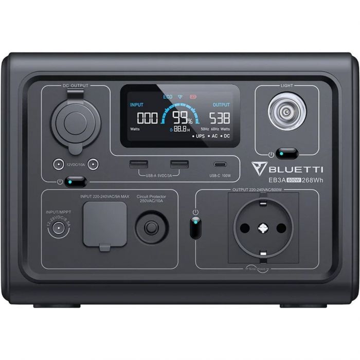 Зарядна станція Bluetti EB3A 268Wh, 600W (PB930784)