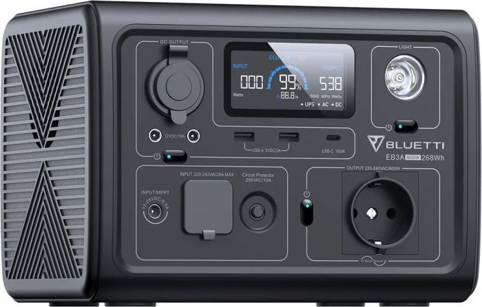 Зарядна станція Bluetti EB3A 268Wh, 600W (PB930784)
