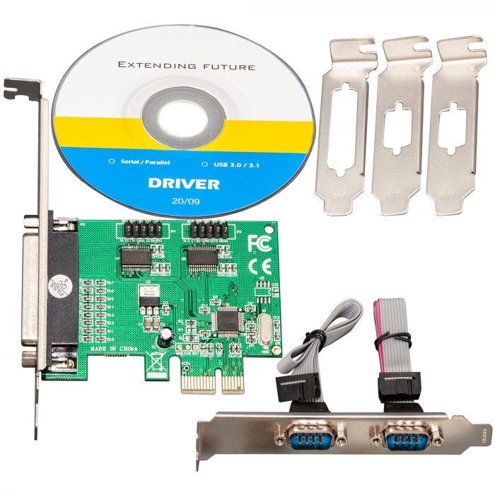 Контролер Frime WCH382L (ECF-PCIEto2S1PWCH382.LP) PCI-E-1xRS232+1xLTP