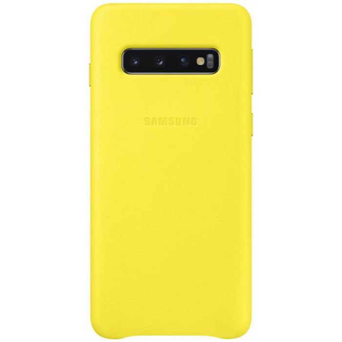 Чохол-накладка Samsung Leather Cover для Samsung Galaxy S10 SM-G973 Yellow (EF-VG973LYEGRU)