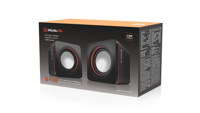 Акустична система REAL-EL S-13 Black