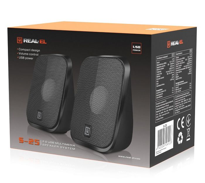 Акустична система REAL-EL S-25 Black