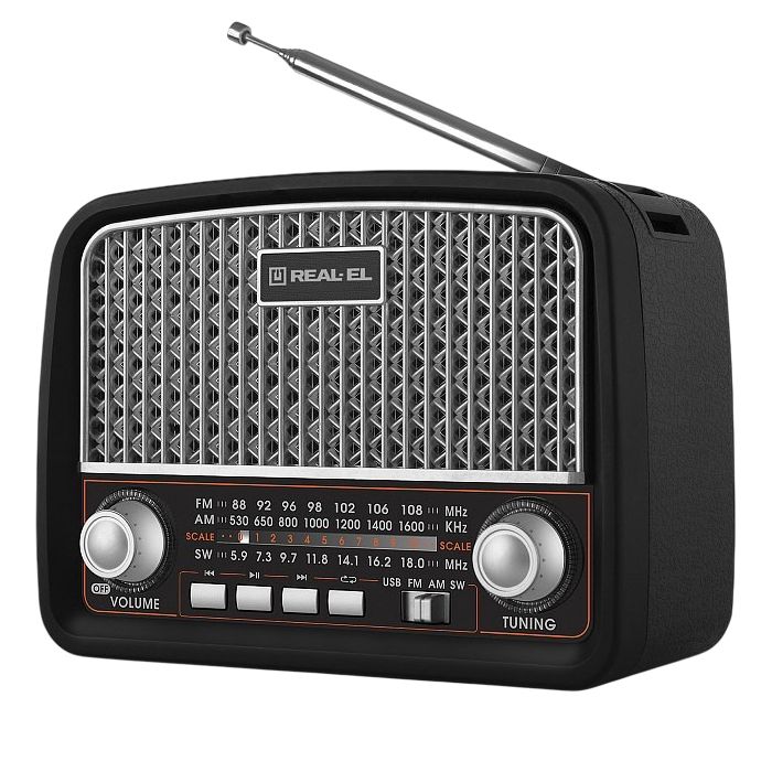 Радіоприймач REAL-EL X-520 Black