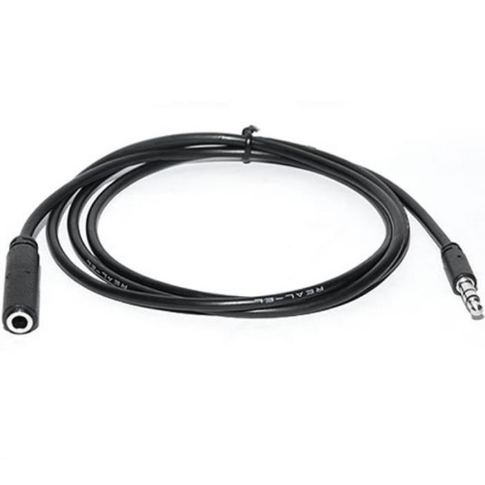 Аудіо-кабель REAL-EL Audio Pro 3.5 мм - 3.5 мм (M/F), 1 м, чорний (EL123500041)