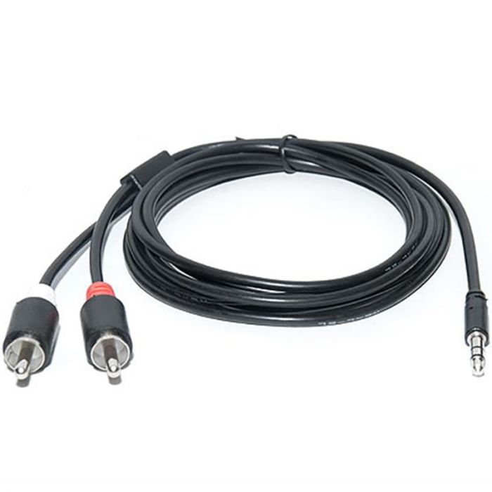 Аудіо-кабель REAL-EL Audio Pro 3.5 мм - 2xRCA (M/M), 1.8 м, чорний (EL123500042)