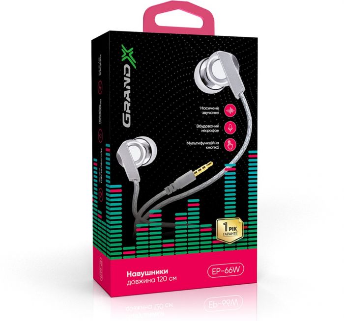 Навушники Grand-X EP-66W White