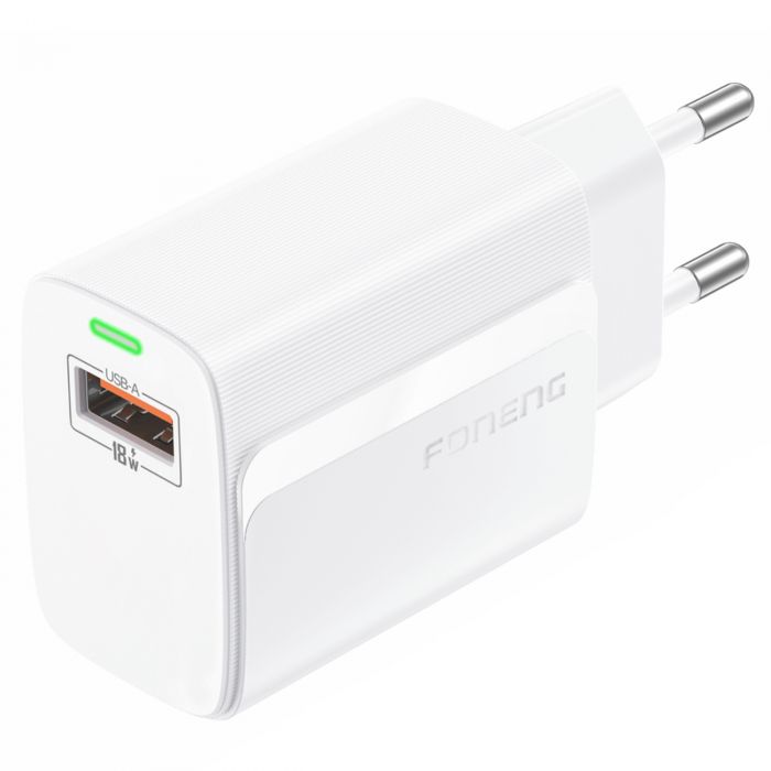 Зарядний пристрій Foneng EU64 (USBх3A) 18W White (EU64-CH-W)
