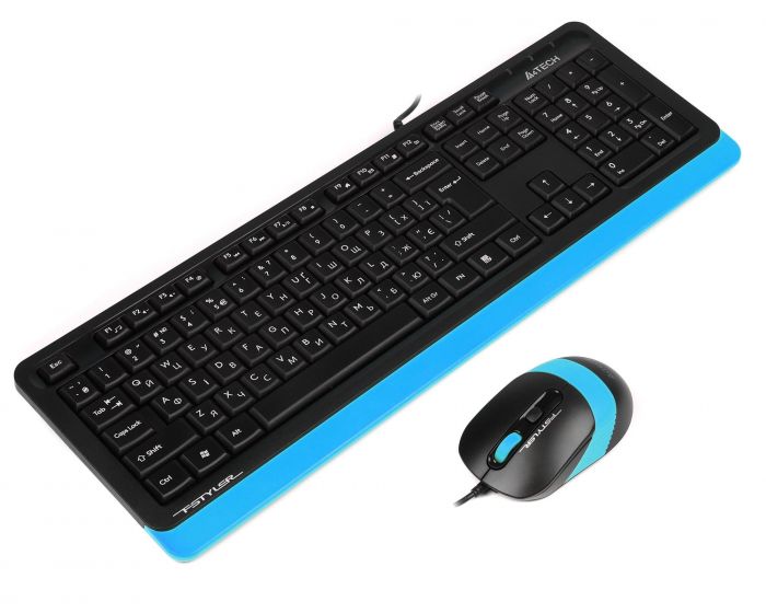 Комплект (клавіатура, миша) A4Tech F1010 Black/Blue