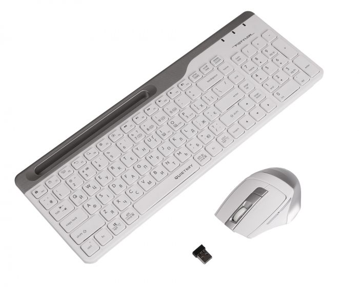 Комплект (клавіатура, миша) бездротовий A4Tech FB2535C Icy White