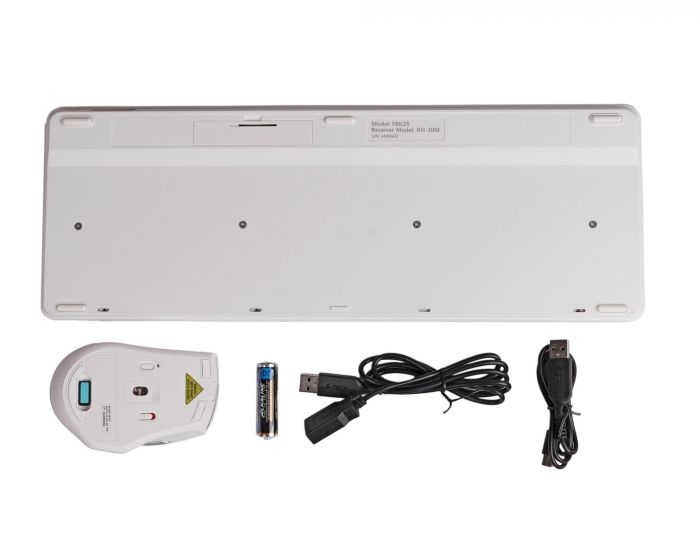 Комплект (клавіатура, миша) бездротовий A4Tech FB2535C Icy White