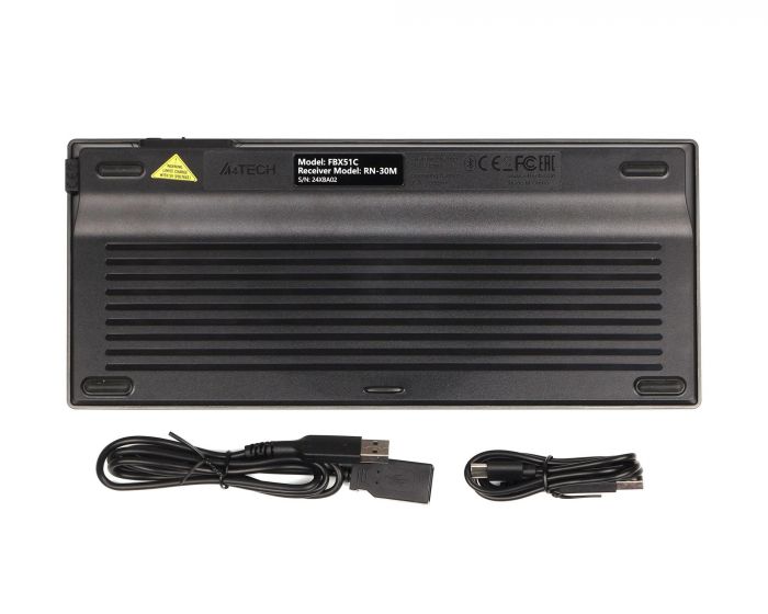 Клавіатура бездротова A4Tech Fstyler FBX51C Grey