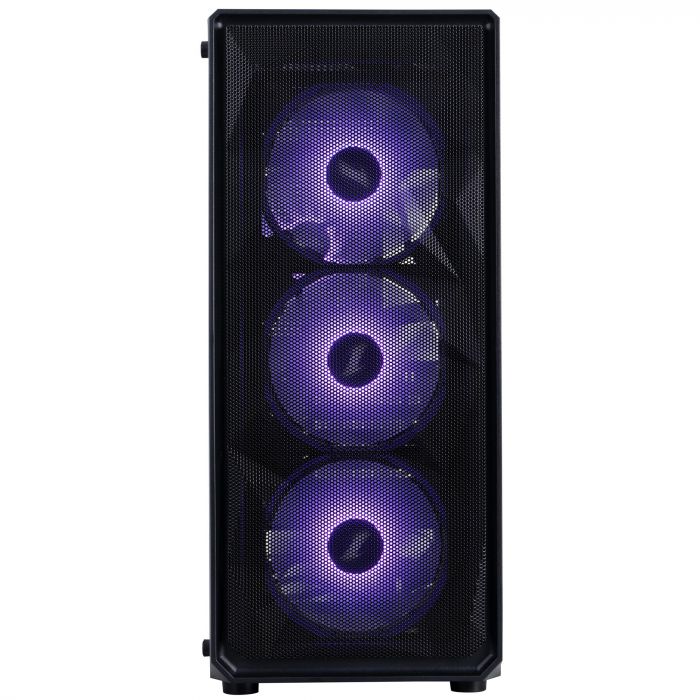 Корпус 1stPlayer FD3-M-BK-4F7 Black без БЖ