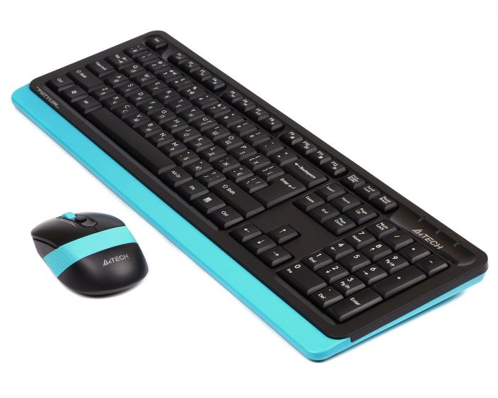 Комплект (клавіатура, миша) бездротовий A4Tech FG1010 Black/Blue