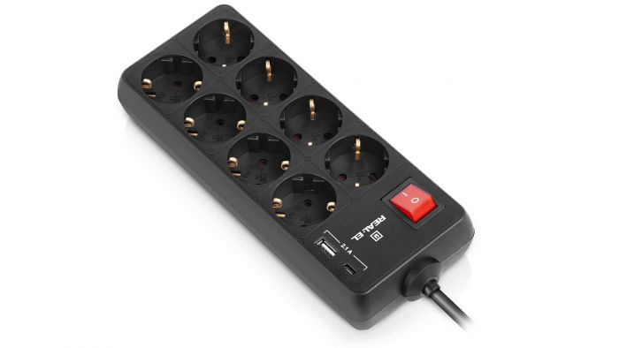 Фільтр живлення REAL-EL RS-Protect 805 3м Black (EL122300043)