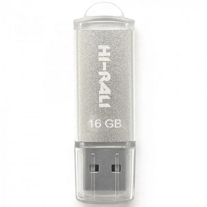Флеш-накопичувач USB 16GB Hi-Rali Rocket Series Silver (HI-16GBVCSL)