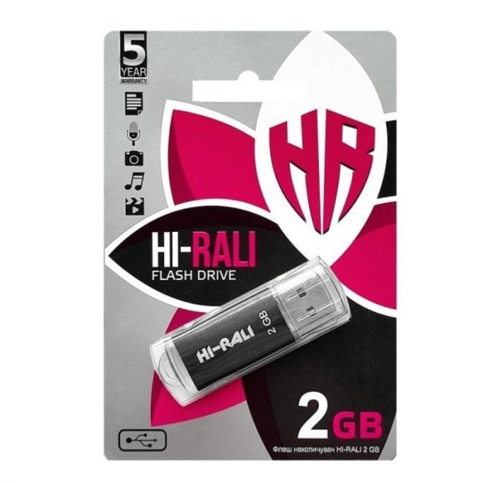 Флеш-накопичувач USB 2GB Hi-Rali Corsair Series Black (HI-2GBCORBK)