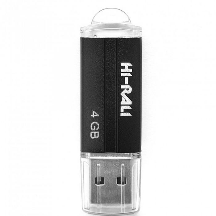 Флеш-накопичувач USB 4GB Hi-Rali Corsair Series Black (HI-4GBCORBK)