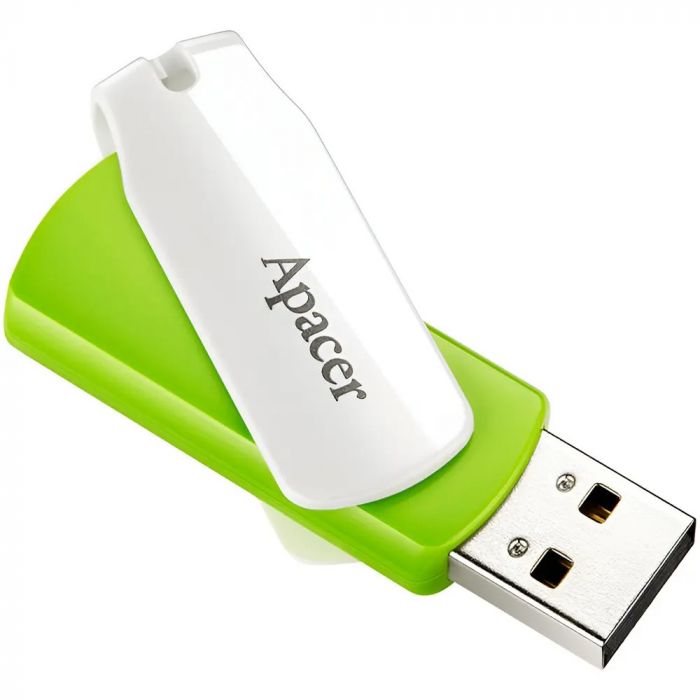 Флеш-накопичувач USB 64GB Apacer AH335 White/Green (AP64GAH335G-1)