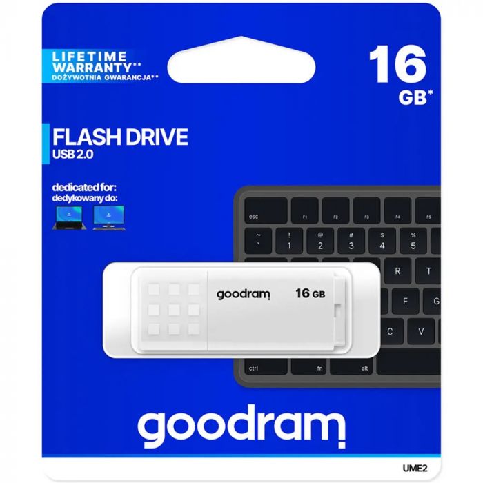 Флеш-накопичувач USB2.0 16GB GOODRAM UME2 White (UME2-0160W0R11)