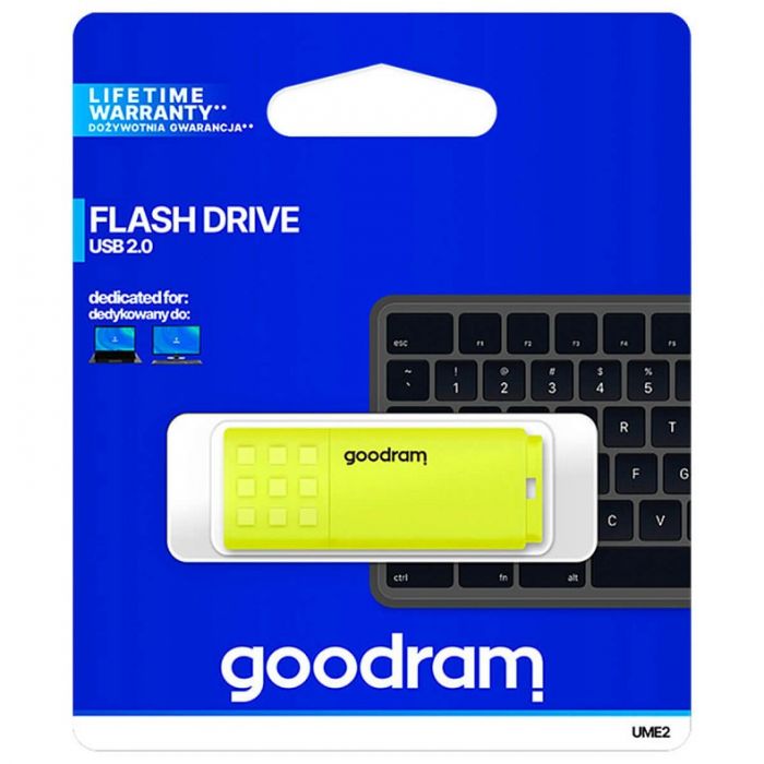 Флеш-накопичувач USB2.0 64GB GOODRAM UME2 Yellow (UME2-0640Y0R11)