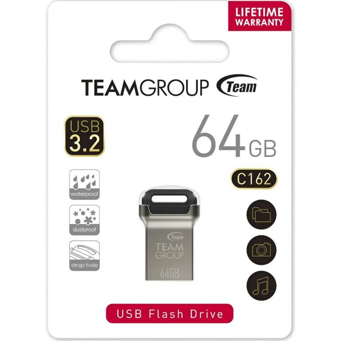 Флеш-накопичувач USB3.0 64Gb Team C162 Metal (TC162364GB01)