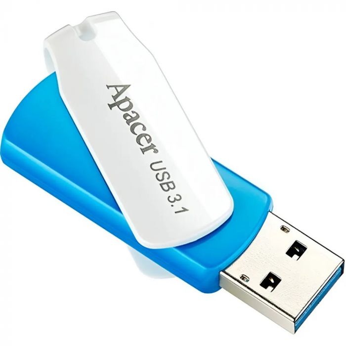Флеш-накопичувач USB3.1  64GB Apacer AH357 Blue/White (AP64GAH357U-1)