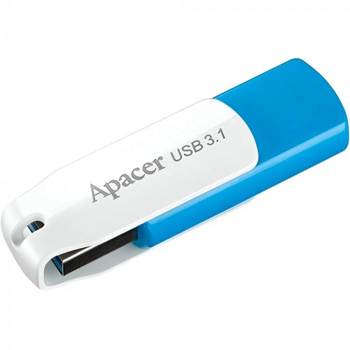 Флеш-накопичувач USB3.1  64GB Apacer AH357 Blue/White (AP64GAH357U-1)