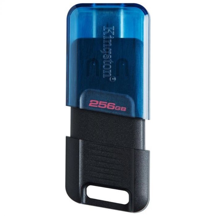 Флеш-накопичувач USB3.2 256GB Type-C Kingston DataTraveler 80 M Blue/Black (DT80M/256GB)