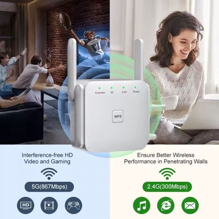 Точка доступу Fenvi FWD-R1208U Wi-Fi Repeater Booster 2.4G/5GHz